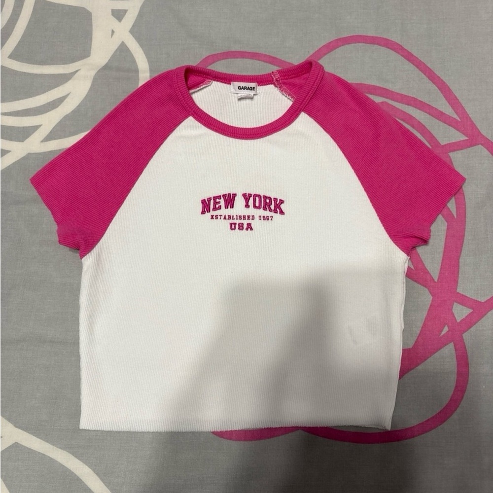 Garage White and Pink Stormi Tee
